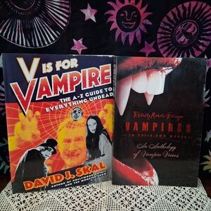 Pair Of Vampire Books Pictures And Lore David J. Skal And Michelle Belanger Used